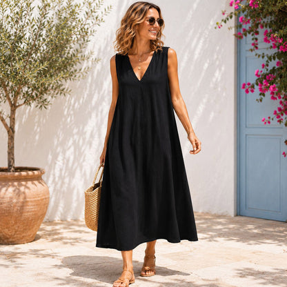 Damenkleid Größe 44 bis 52 – lockeres Freizeitkleid aus Viskose-Mix