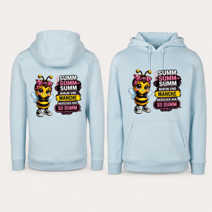 Statement Hoodie Biene Dumm weiblich Hoodie Frontprint & Backprint | Unisex