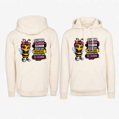 Statement Hoodie Biene Dumm weiblich Hoodie Frontprint & Backprint | Unisex