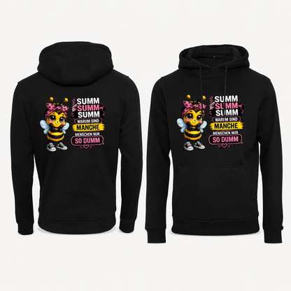 Statement Hoodie Biene Dumm weiblich Hoodie Frontprint & Backprint | Unisex
