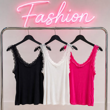 Feminin leichtes Spitzentop für schöne Alltagslooks - Tragbar von 36 bis 44