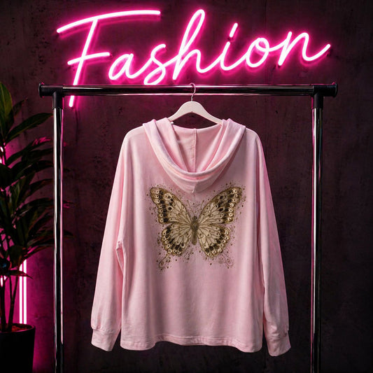Sweatshirt-Jacke Damen Größe 48-56 – bequeme Jacke mit Taschen