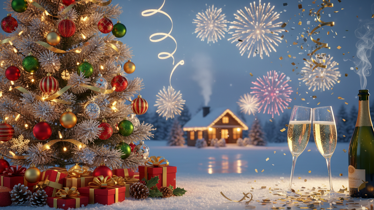 Weihnachts und neujahr bild