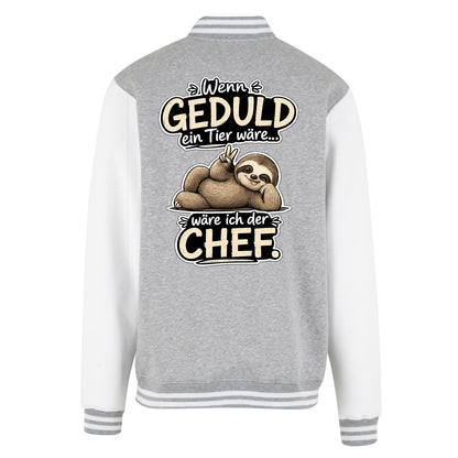 Collage Jacke - Geduld Chef Faultier Statement -  Unisex