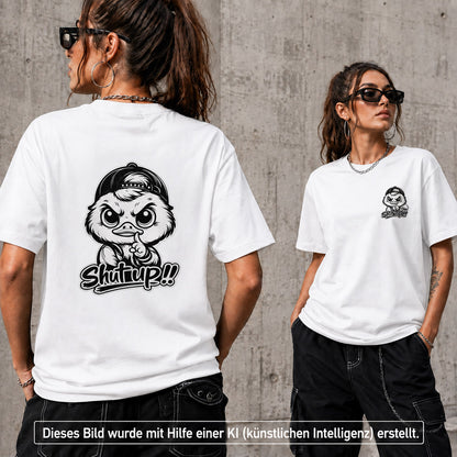 T-Shirt Shirt Duck Shut up Frontprint & Backprint | Unisex
