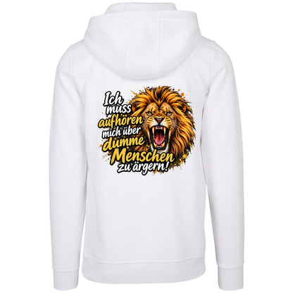 Zip-Hoodie mit Löwen-Statement mit  Backprint