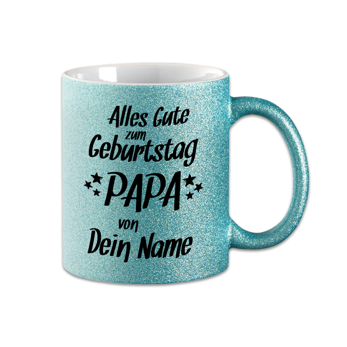 Glitzer Tasse - Alles Gute zum Geburtstag Papa -