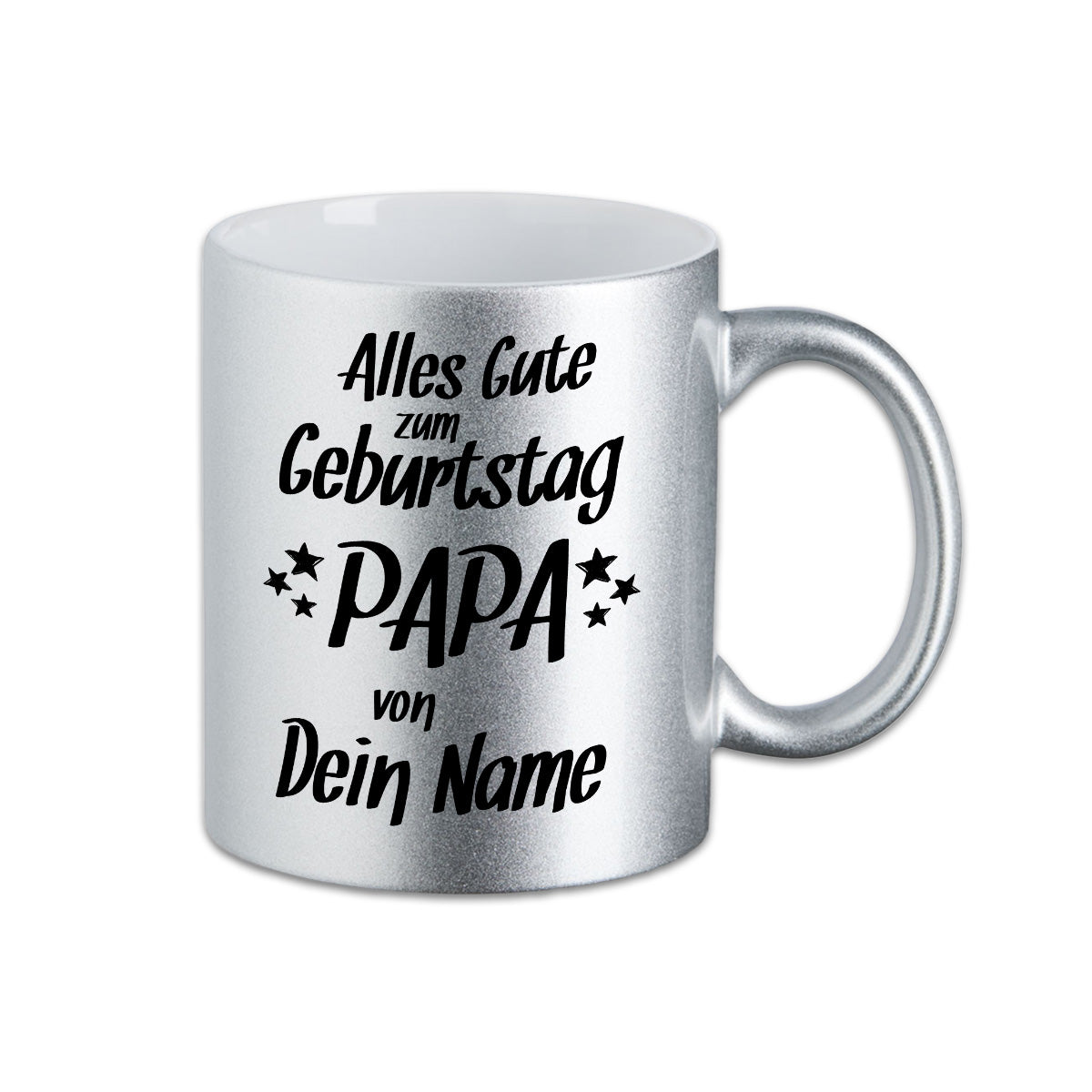 Glitzer Tasse - Alles Gute zum Geburtstag Papa -