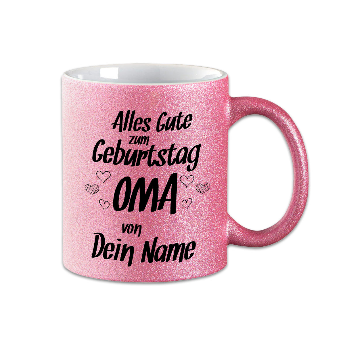 Glitzer Tasse - Alles Gute zum Geburtstag Oma -